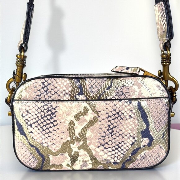 Kurt Geiger Kensington Shoreditch Snake Embossed Small Camera Crossbody Bag New - Picture 4 of 14